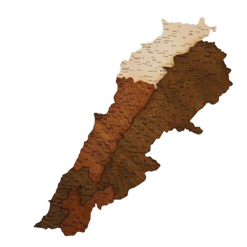 Lebanon 3D Wooden Map
