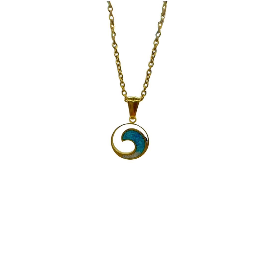 Sea-Wave Charm Necklace