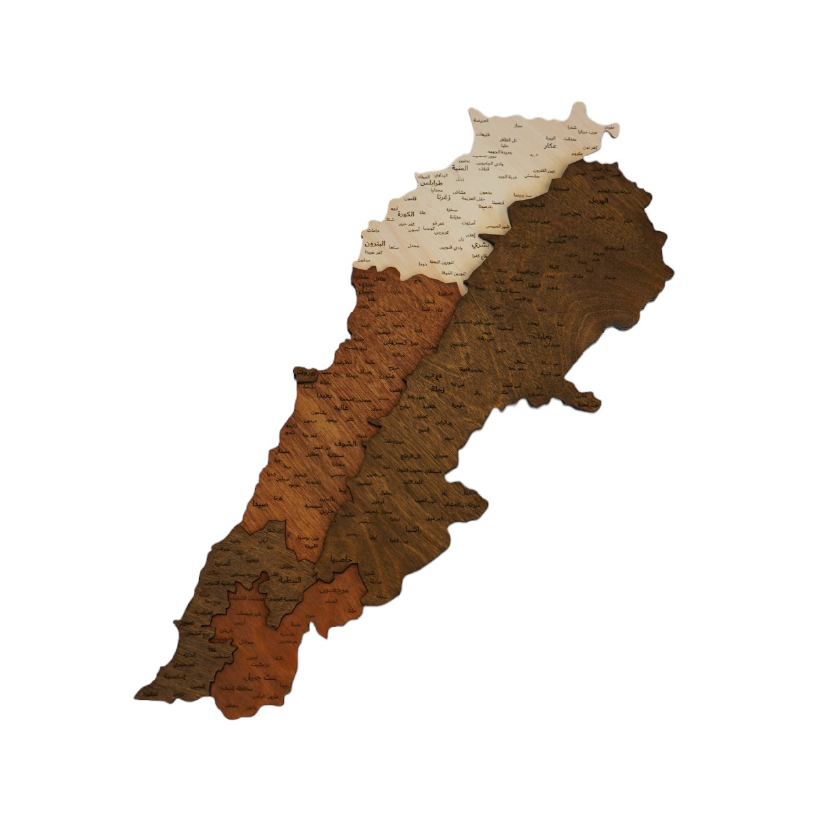 Lebanon 3D Wooden Map