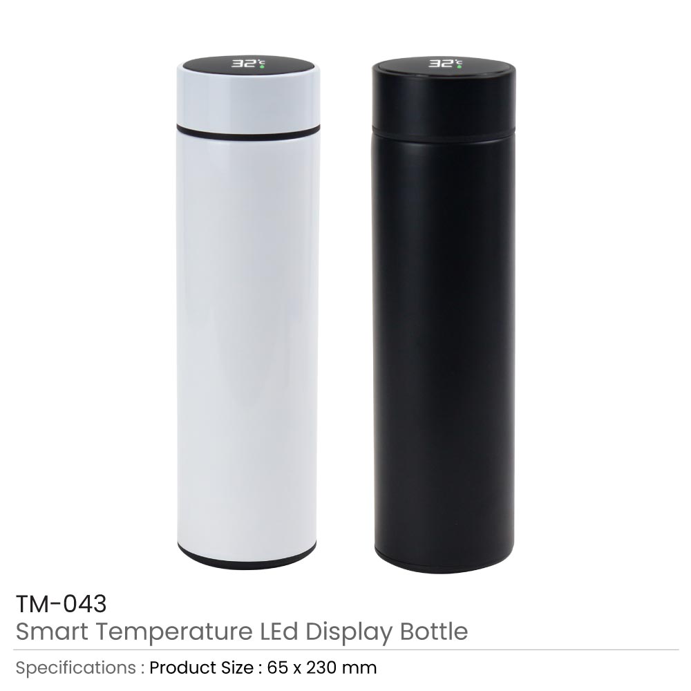 Double Wall Bottles with Temperature Display 500ml