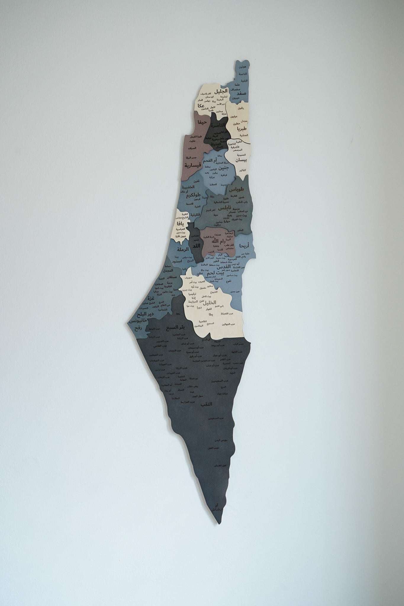 3D Palestine Wooden Map