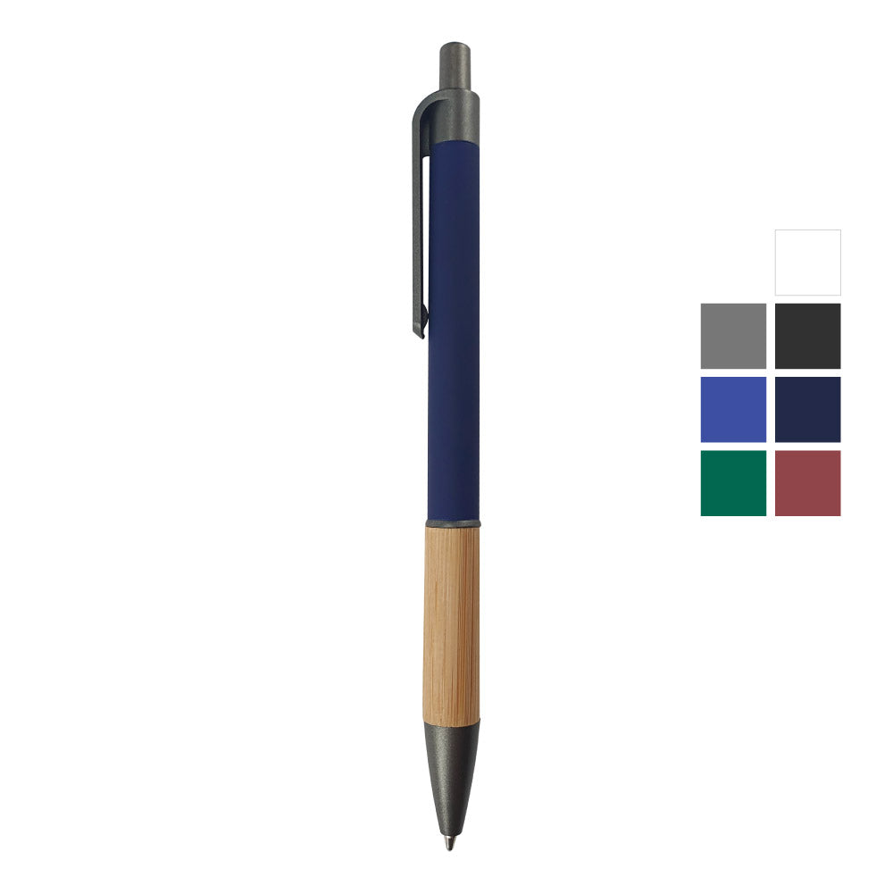 Push Button Ballpoint Pens with Bamboo Grip