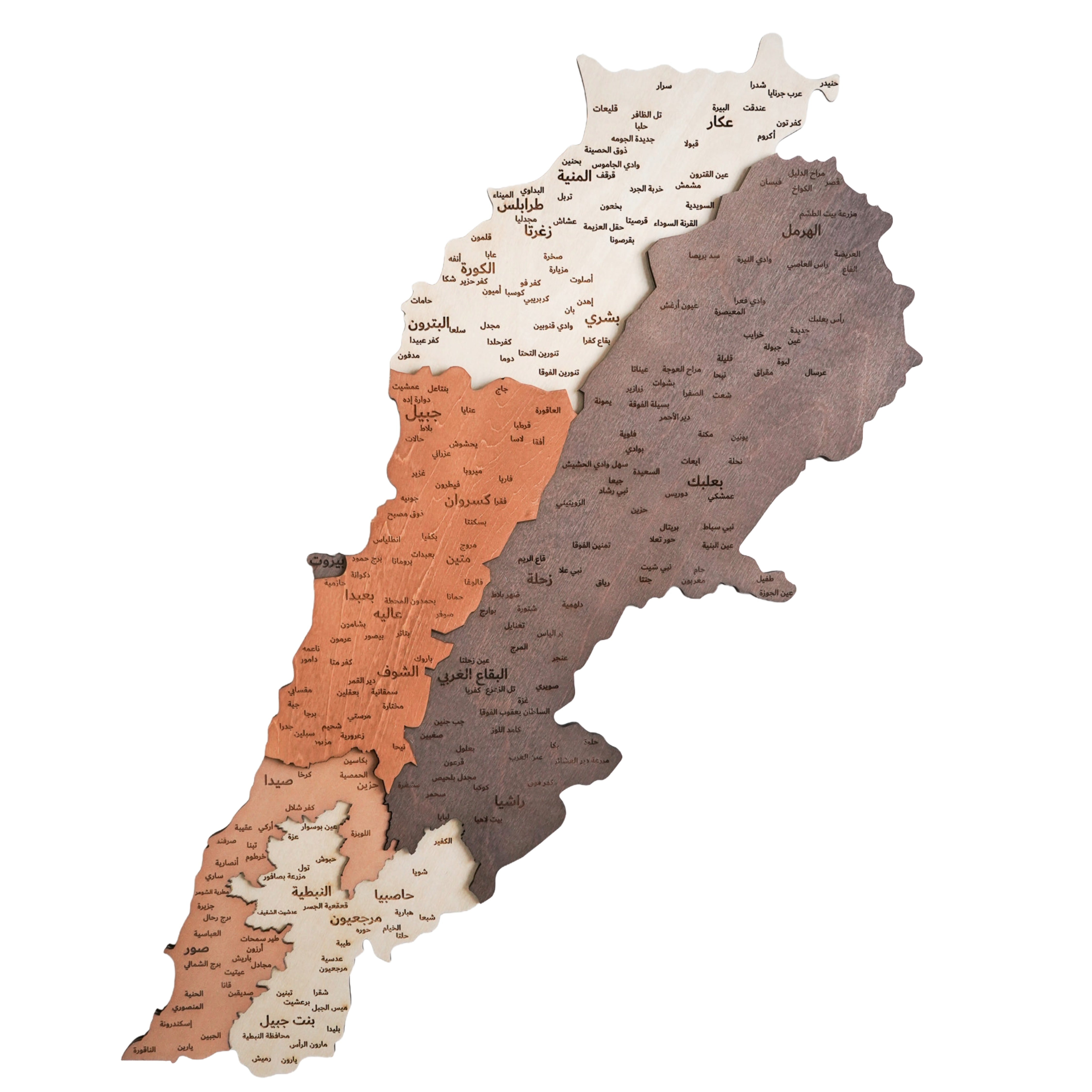 Lebanon 3D Wooden Map
