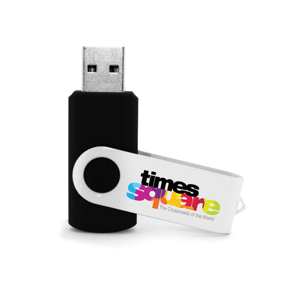 White Swivel USB Flash Drives